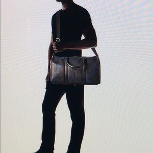 Jack spade leather duffle bag.